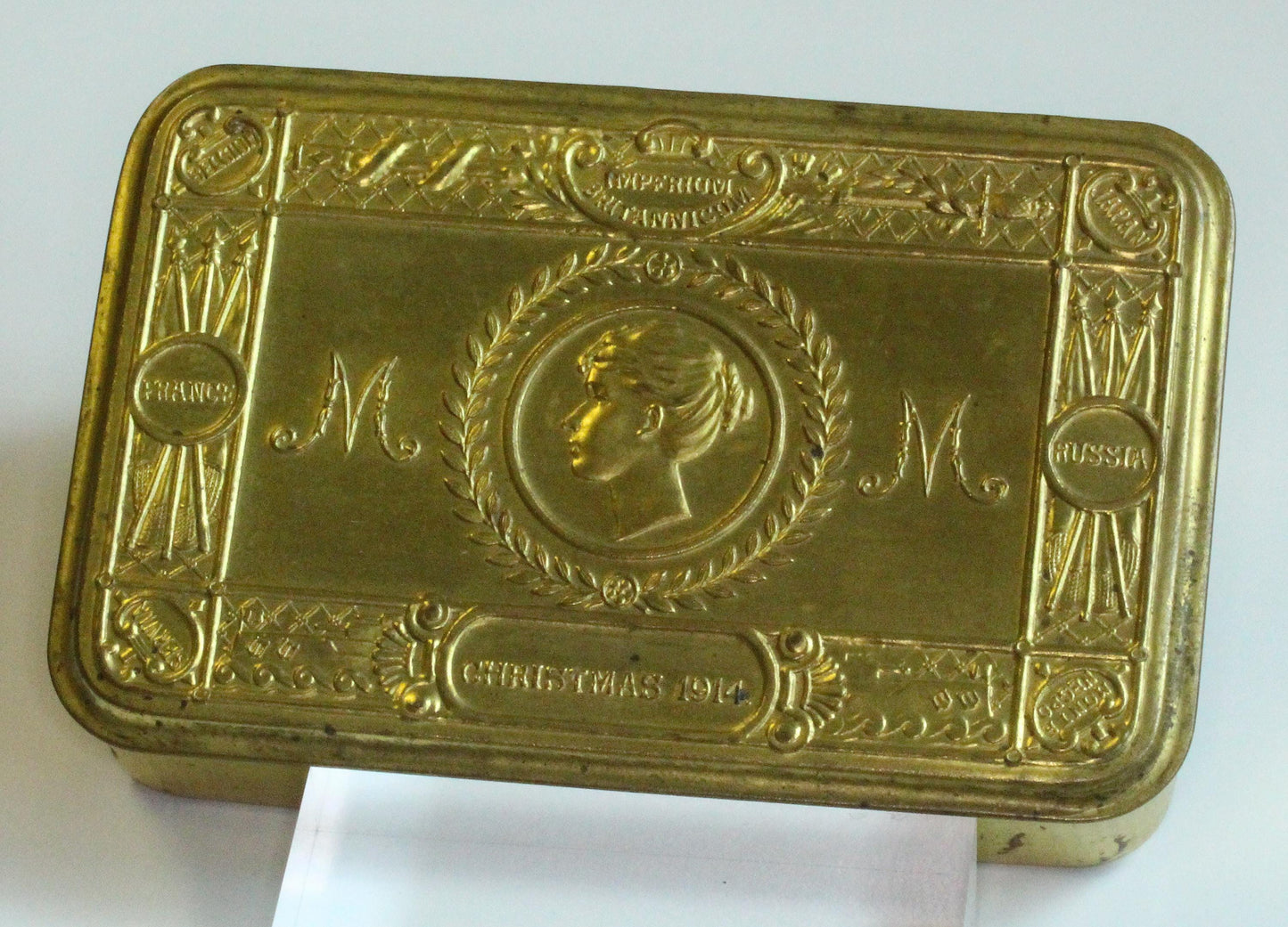 British Army Militaria World War 1 WW1 - WW1 1914 Princess Mary Christmas tin, tobacco or Chocolate   [11/24 31319]