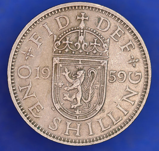 GENUINE British Coin -  1959 Elizabeth II Scottish Shilling coin  [11/24 28540]