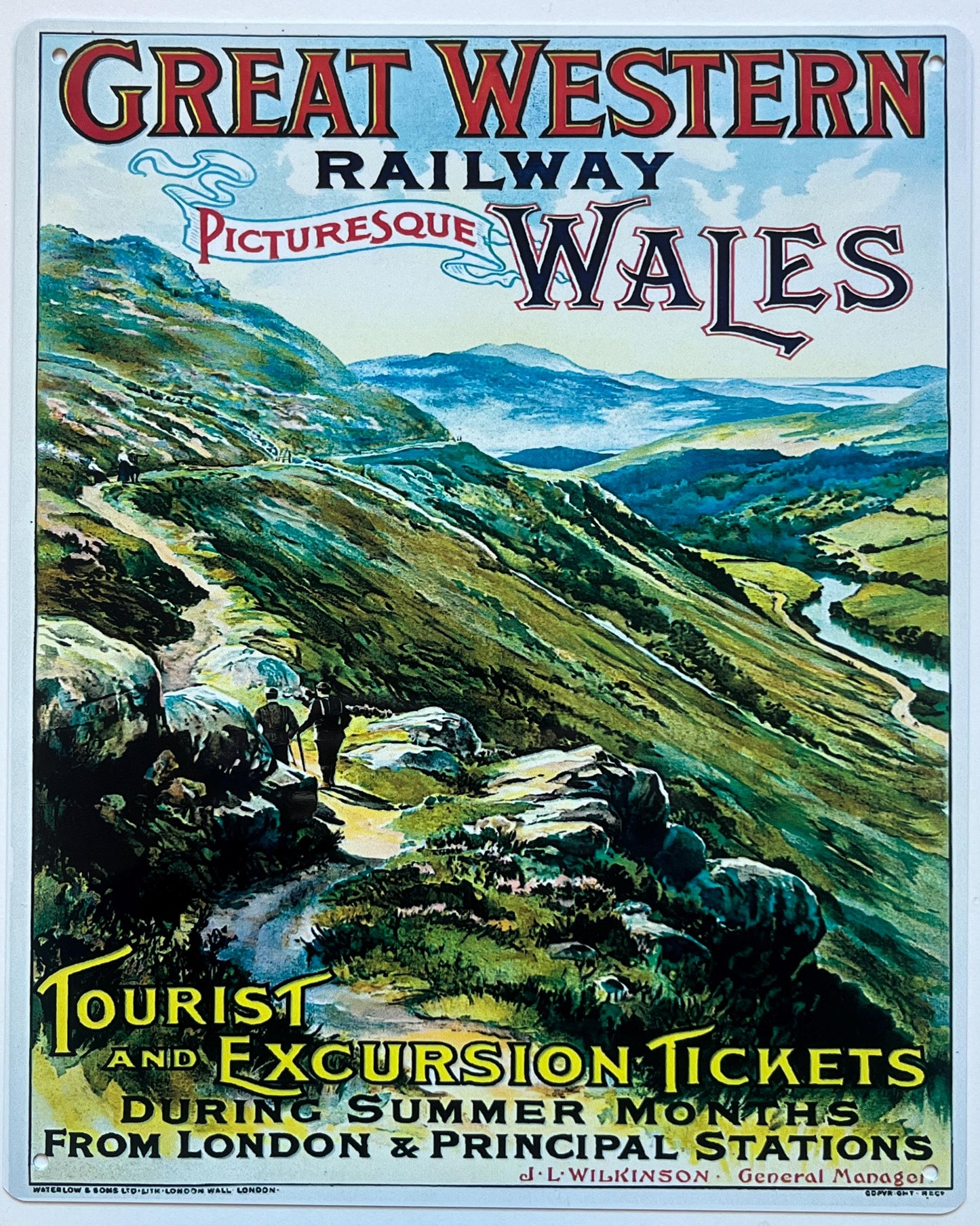 Metal Vintage Style Sign- Great Western Wales British Railway 10x8 inch [WALES2]