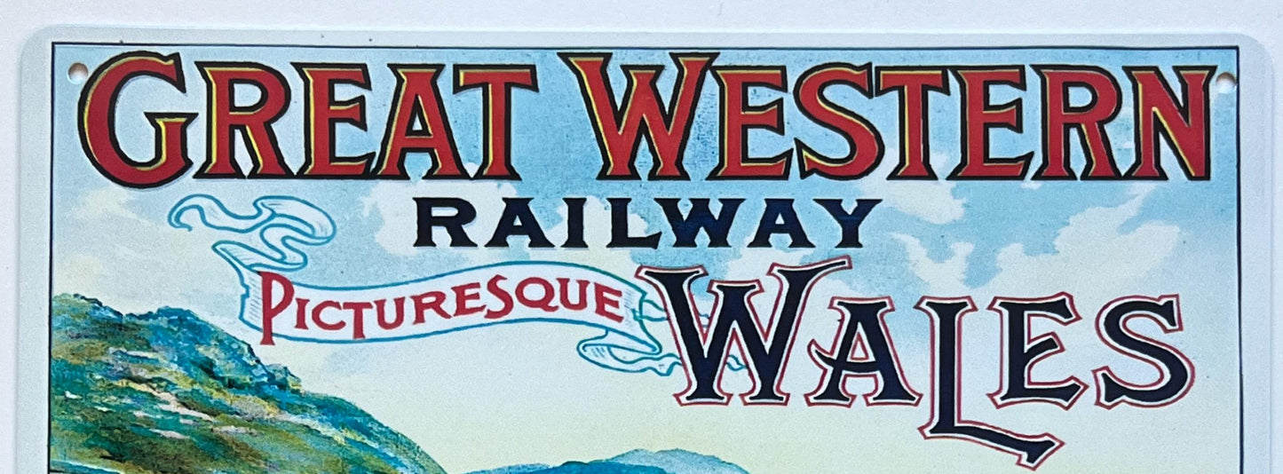 Metal Vintage Style Sign- Great Western Wales British Railway 10x8 inch [WALES2]