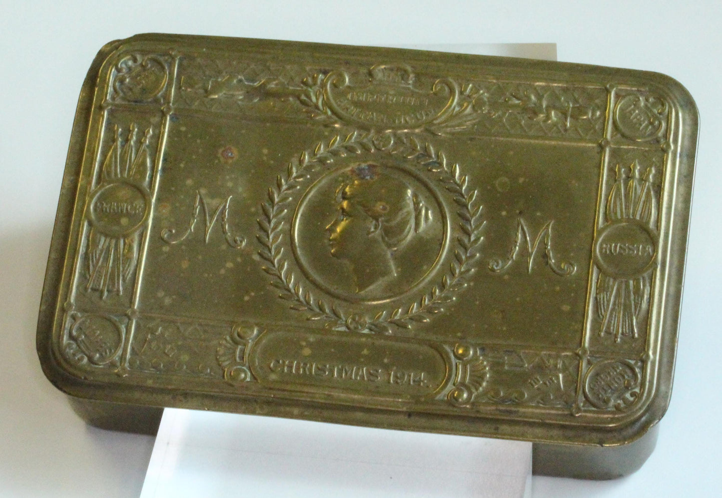 British Army Militaria World War 1 WW1 - WW1 1914 Princess Mary Christmas tin, tobacco or Chocolate   [11/24 31320]