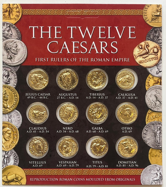 REPRODUCTION Roman coin, Twelve Caesars Aureus gold plated Coin Pack [TCGCP]