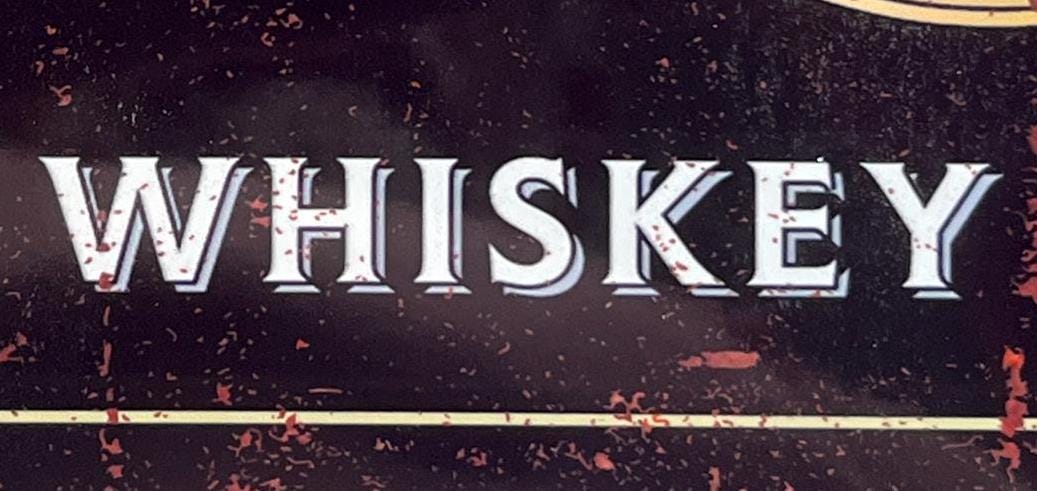 Metal Vintage Style Wall Sign - Busmills Irish Whiskey Advertising Sign, Rusty look, 10.5 x 7 inch [BUSH1]