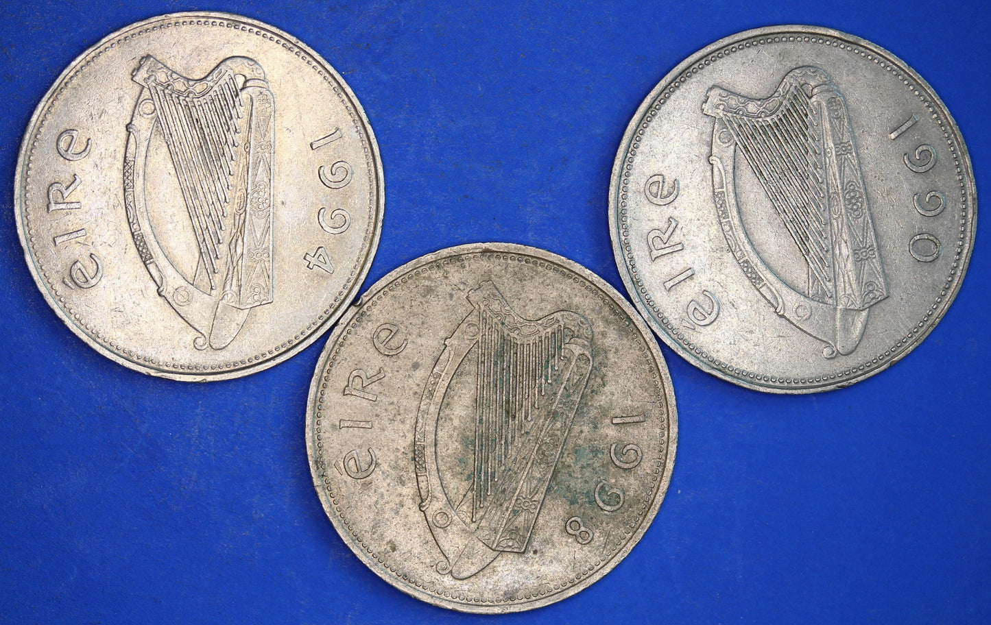 Collection Irish Ireland EIRE One Pound One Punt coins, Stag, different dates   [12/24 31698]