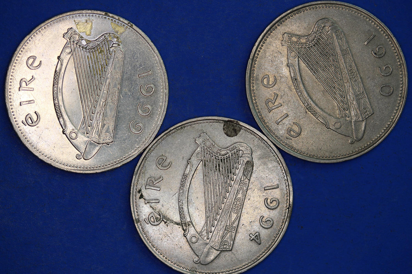 Collection Irish Ireland EIRE One Pound One Punt coins, Stag, different dates   [12/24 31699]