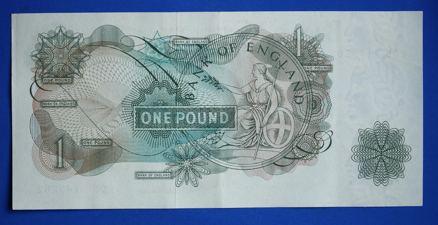 2x 1960 Bank of England One pound 1 pound, O'Brien "L08" Elizabeth II banknotes CONSECUTIVE   [12/24 31543]