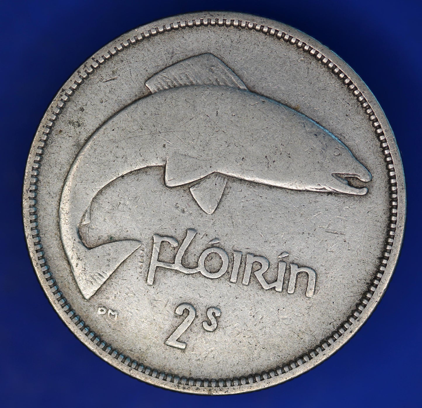 GENUINE 1935 Irish florin two shillings Ireland EIRE coin, 75% silver [10/24 31584]