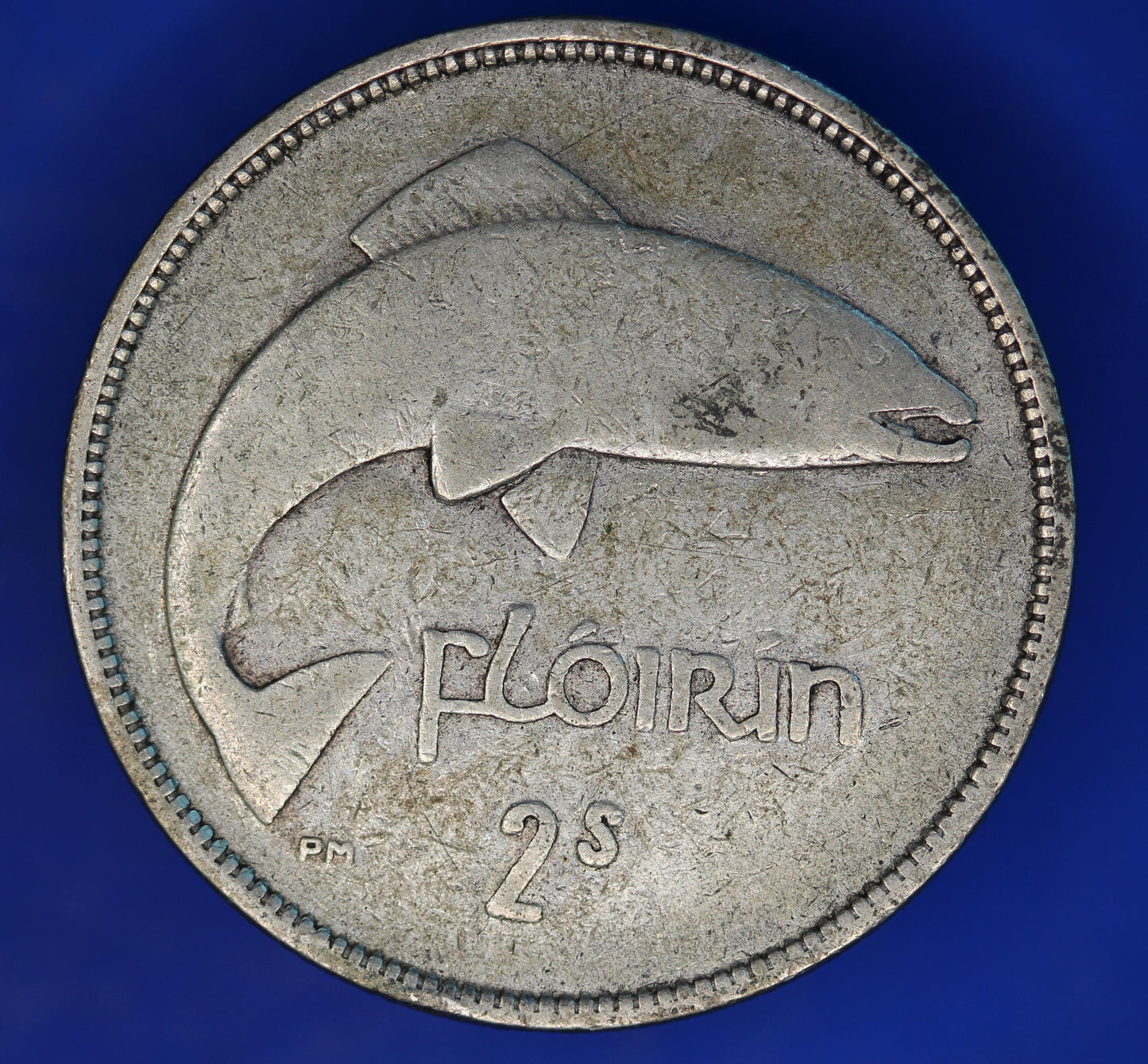 GENUINE 1940 Irish florin two shillings Ireland EIRE coin, 75% silver [12/24 31585]