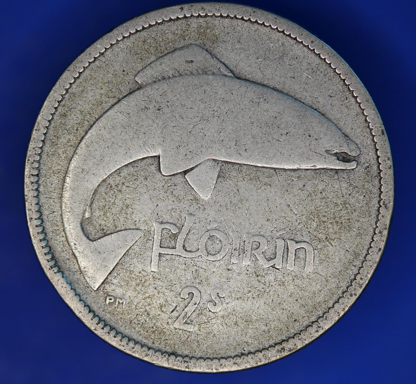 GENUINE 1939 Irish florin two shillings Ireland EIRE coin, 75% silver [12/24 31586]