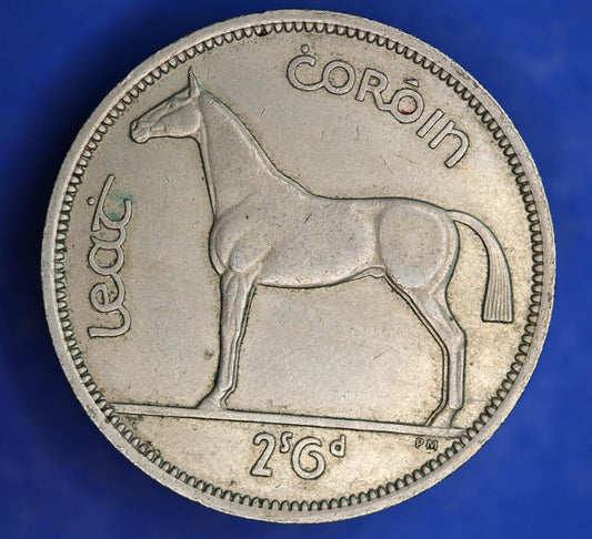 GENUINE 1959 Irish Half Crown 2/6 Ireland EIRE coin, Irish Hunter [01/25 31731]