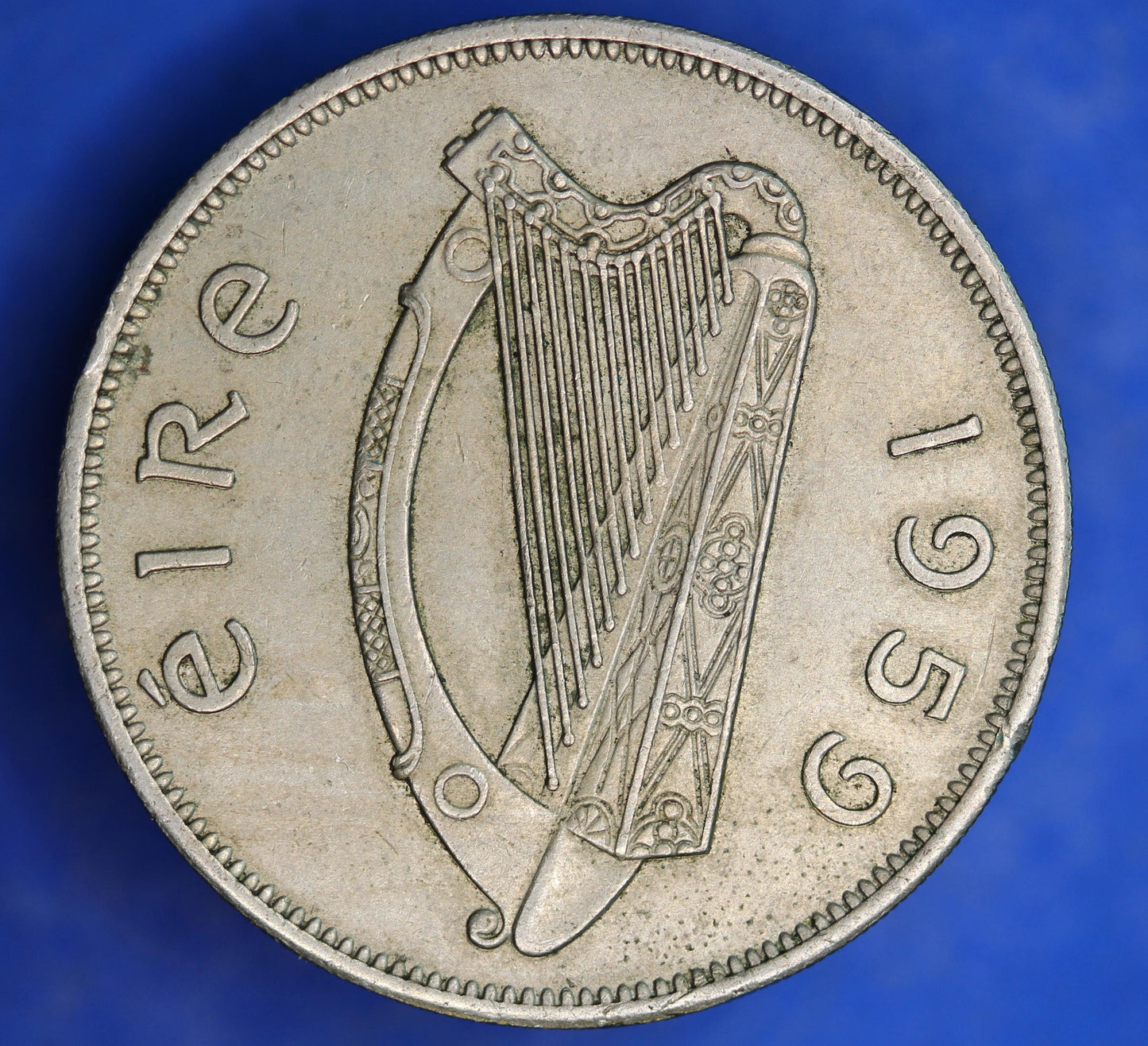 GENUINE 1959 Irish Half Crown 2/6 Ireland EIRE coin, Irish Hunter [01/25 31731]