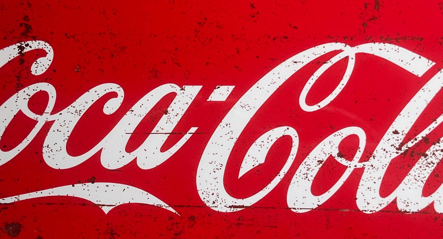 Metal Vintage Style Wall Sign - Coke, Coca-Cola Advertising Sign, Rusty look, 10.5 x 7 inches [COKE3]