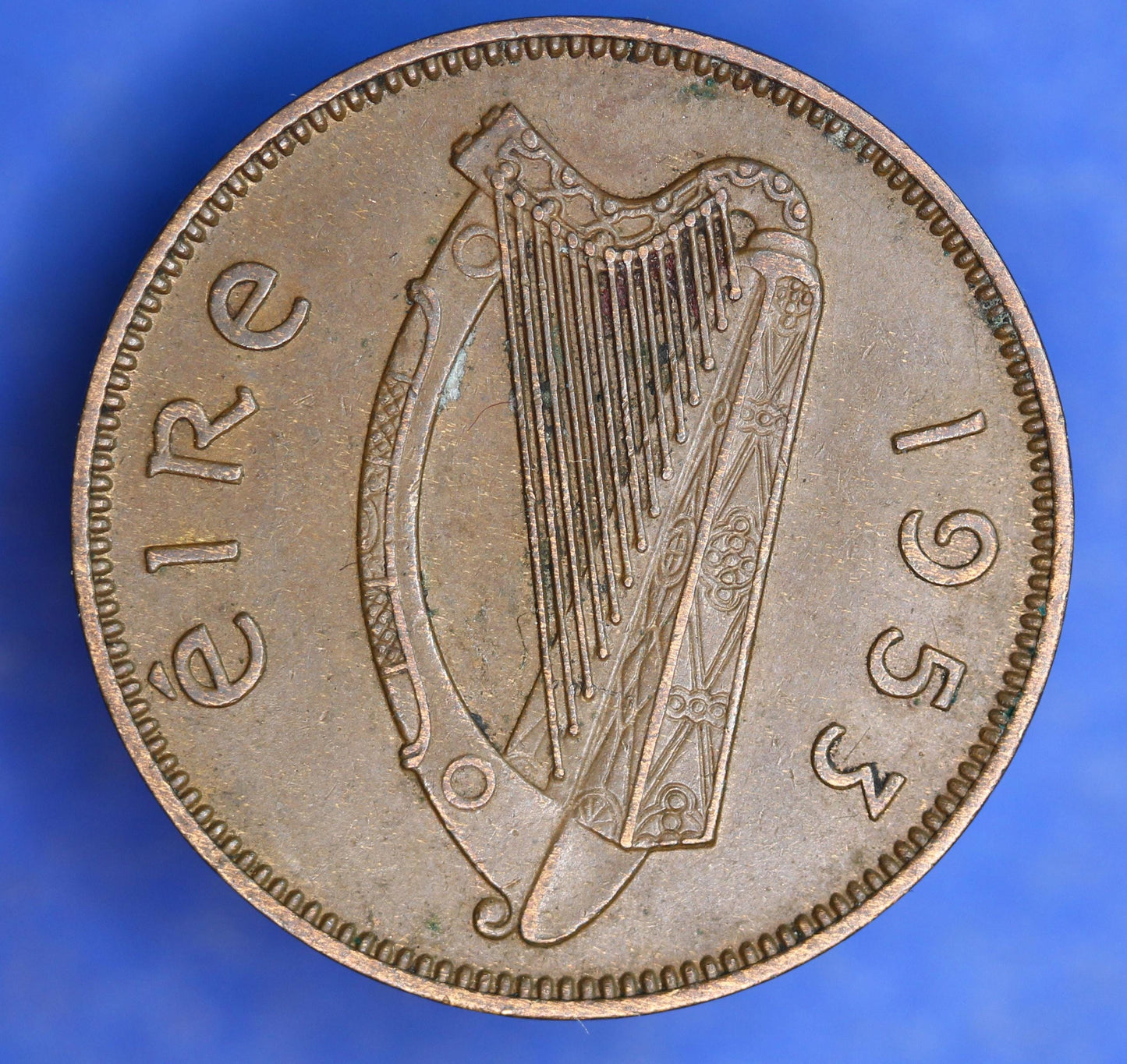 GENUINE 1953 Irish Half Penny Penny 1/2d EIRE Ireland coin, Sow & Piglets [01/25 31734]