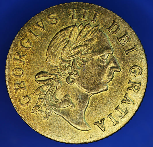 GENUINE British Coin -  George III brass Guinea gaming token "1797 Good Old Days"  [02/25 31879]