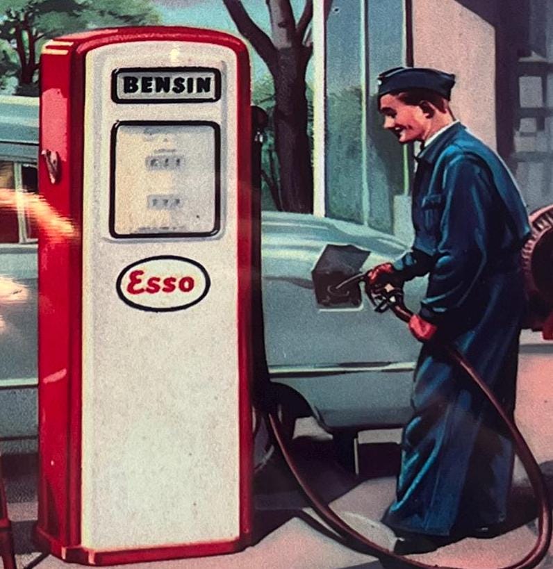 Metal Vintage Style Wall Sign - Esso - Metal Advertising Wall Sign 10x8 inch [ESSO3]