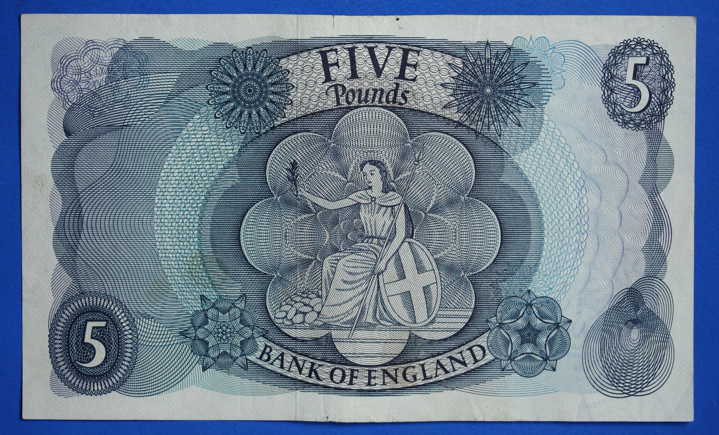 1967 Bank of England Five pound 5 pound, Fforde "Z57" banknote  [02/25 31634]