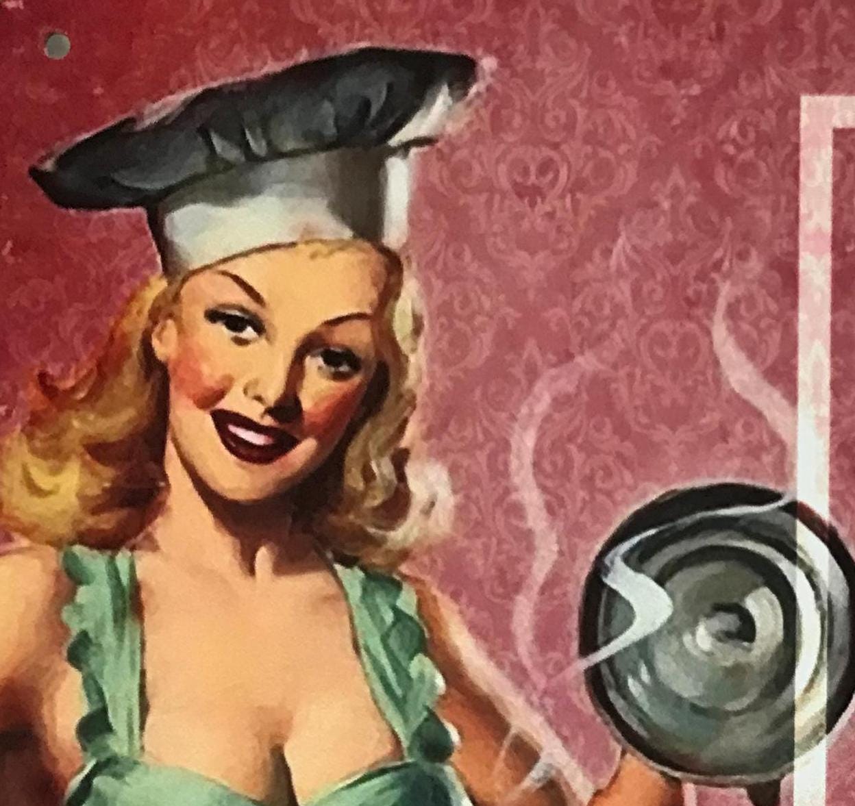 Aluminium Vintage Style Wall Sign - Many people have eaten in this kitchen gone on to lead normal healthy lives Metal Sign 10x8 inch [KITC1]