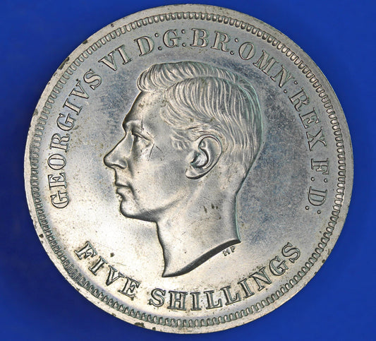 GENUINE British Coin -  1951 George VI Crown, five shillings, Festive of Britain coin  [02/25 31933]