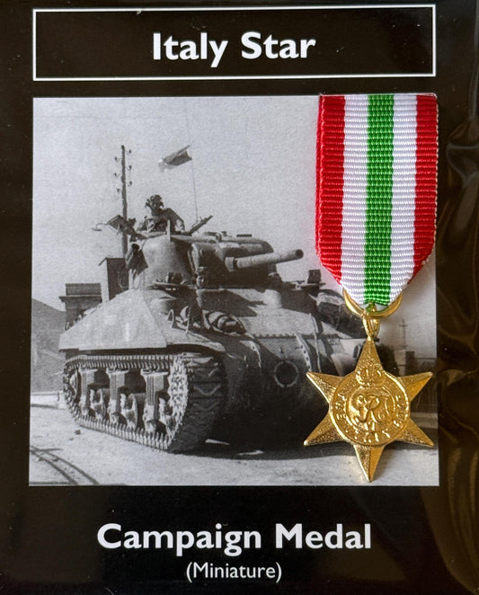 REPRODUCTION World War II WW2 Italy Star Miniature British War Medal 20mm *[CMIS]