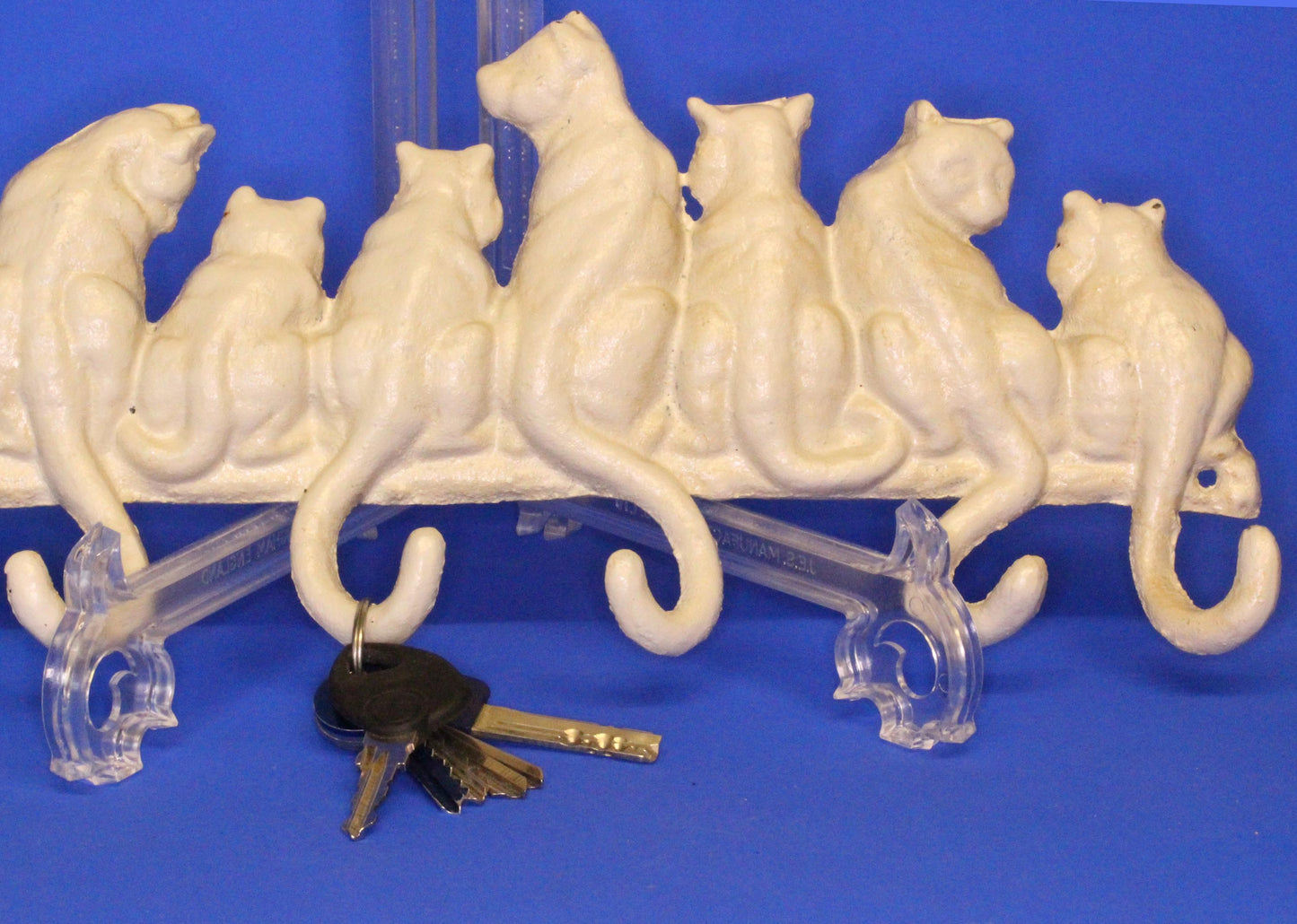 Cast Iron Cats key rack 35cm x 15cm [WCATS]