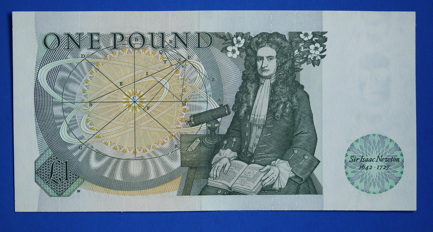 2x 1981 Bank of England One pound 1 pound Somerset Prefix "CT60" banknotes, Elizabeth II, CONSECUTIVE Numbers [09/25 31913]