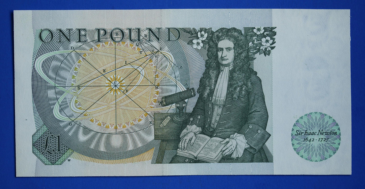 2x 1981 Bank of England One pound 1 pound Somerset Prefix "CT60" banknotes, Elizabeth II, CONSECUTIVE Numbers [09/25 31914]