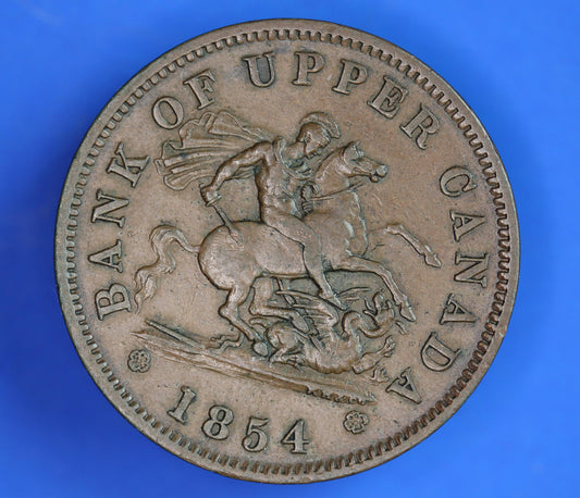 1854 Bank of Upper Canada One Penny token            [02/25 31949]