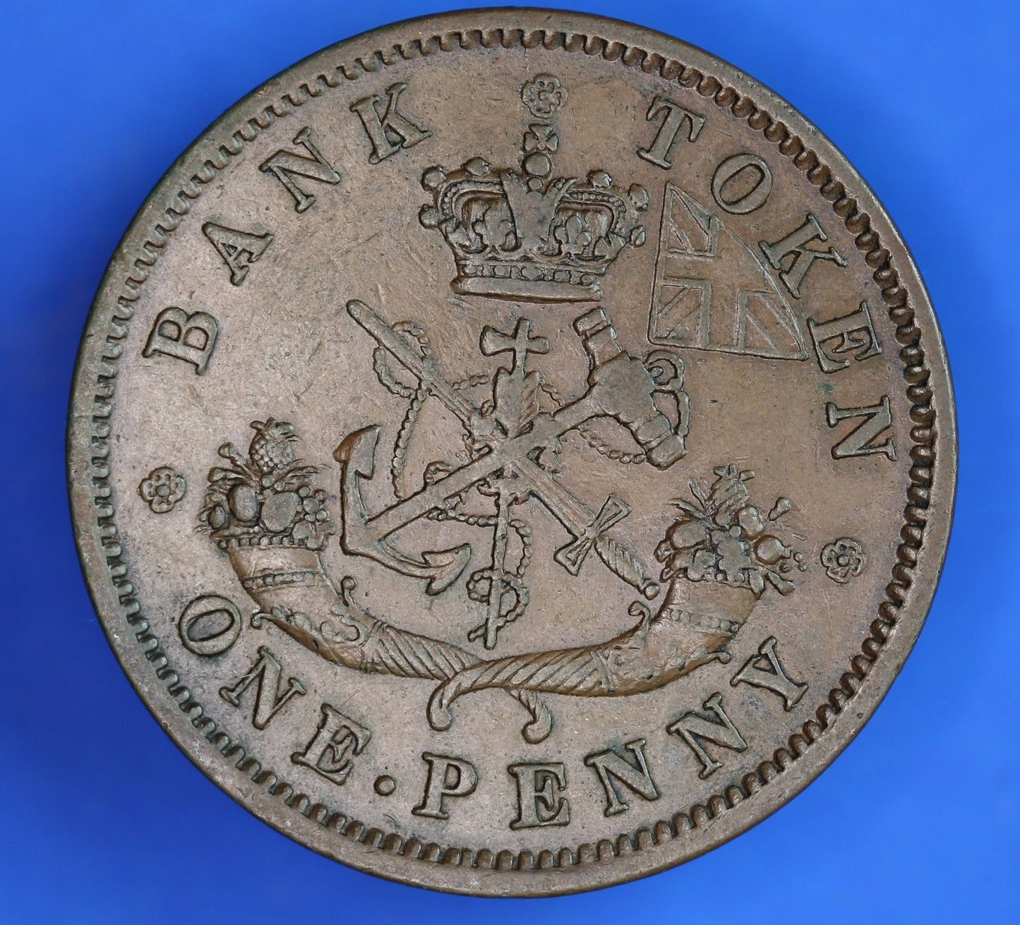 1854 Bank of Upper Canada One Penny token            [02/25 31949]