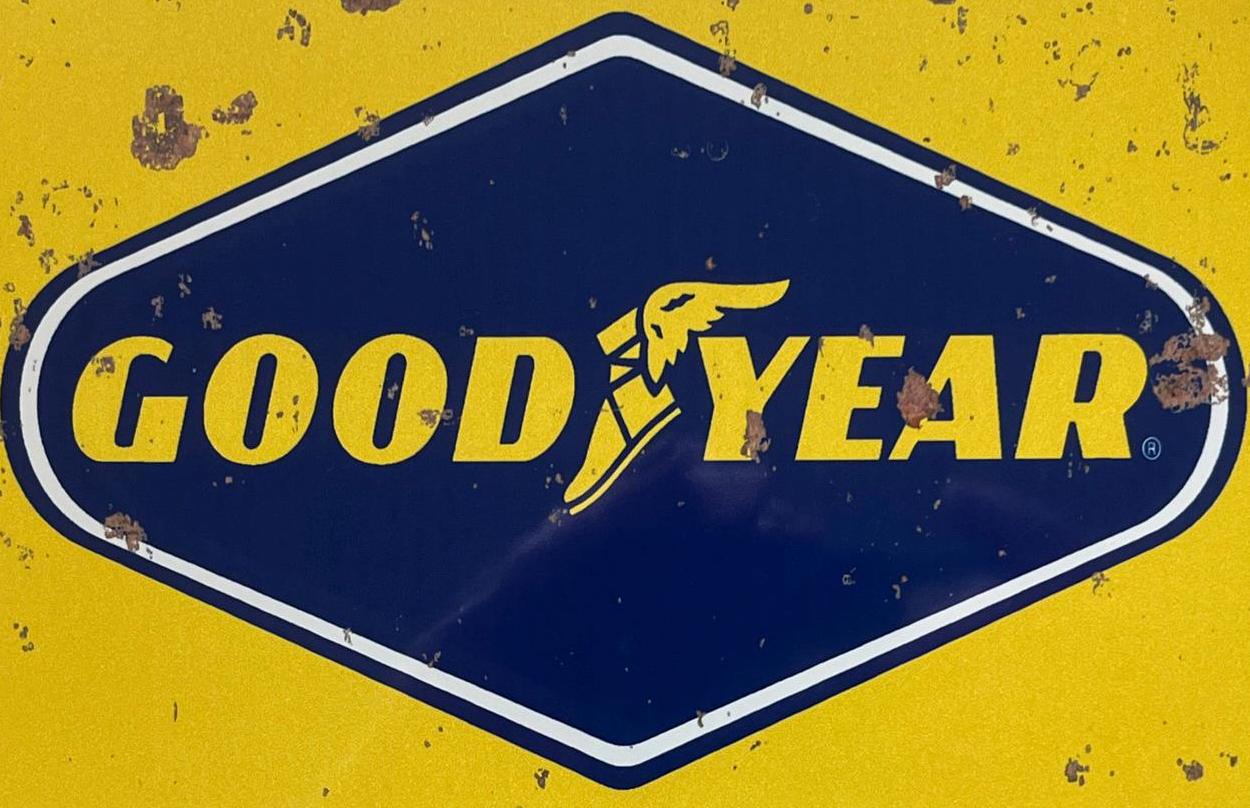 Metal Vintage Style Wall Sign - Goodyear Tyre Sales 10x8 inch [GOODYR]