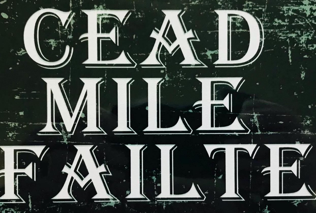 Metal Vintage Style Wall Sign CEAD MILE FAILTE irish welcome, 2 Sizes [irwel]