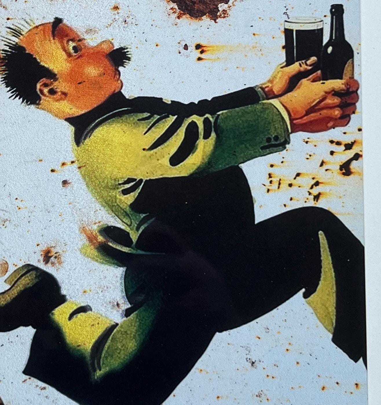 Metal Vintage Style Wall Sign - My Goodness My Guinness, Lion Advertising Sign, Rusty look, 10.5 x 7 inch [GUIN7]