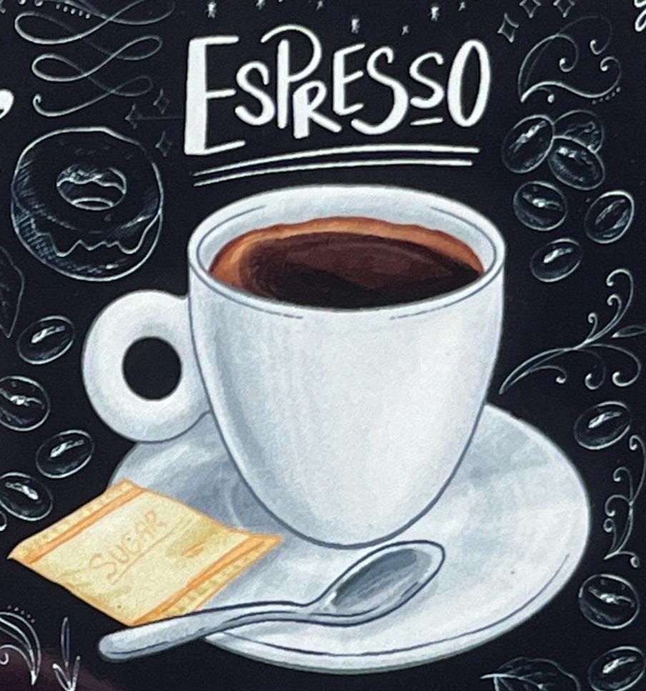 Metal Aluminium Vintage Style Wall Sign - Fresh Roast Coffee Menu 1 - Metal Vintage Wall Sign 10x8 inch [COFF2]