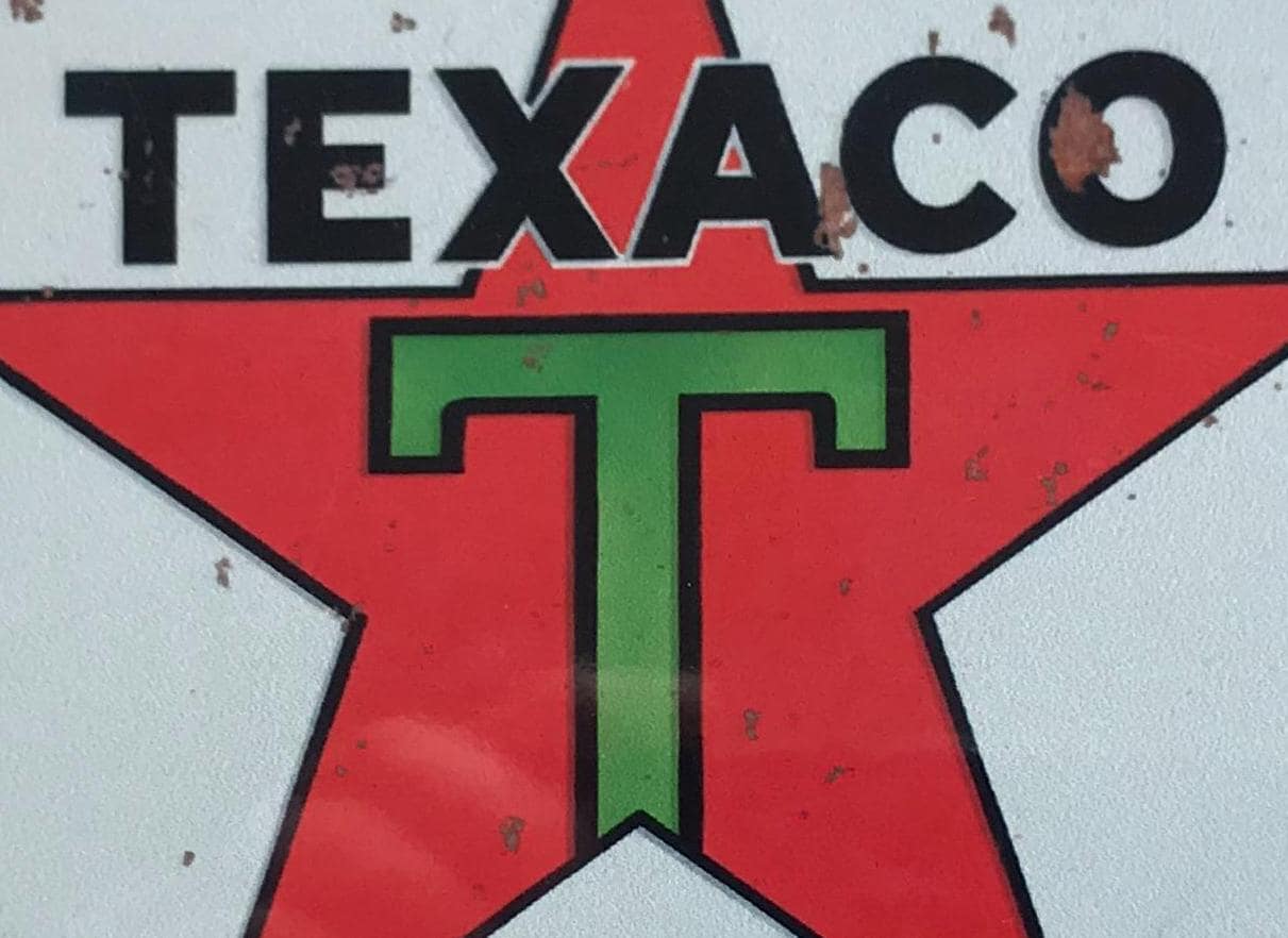 Reproduction Metal Vintage Style Wall Sign - Texaco gasoline motor oil 8x8 inch [TexGas]