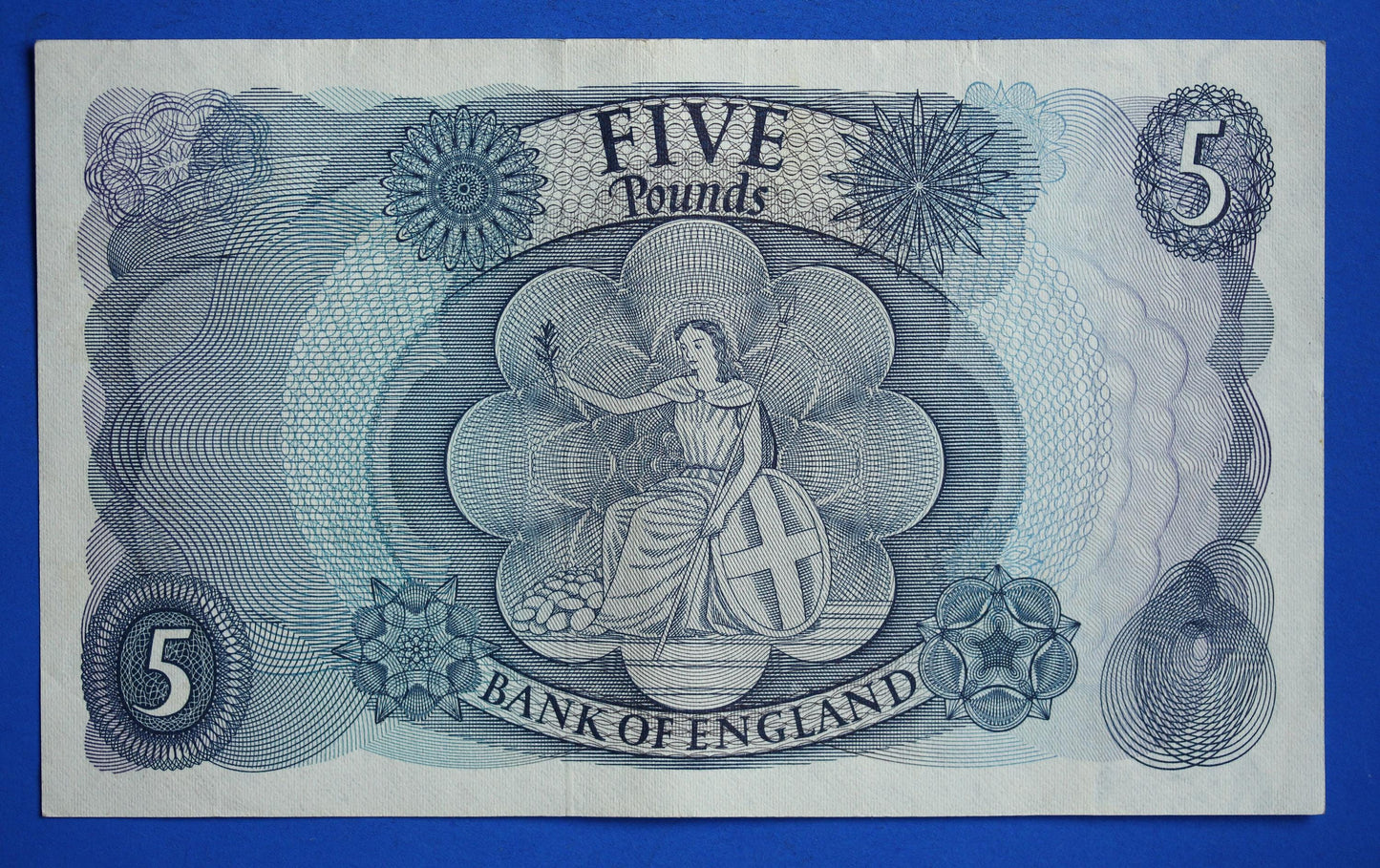 1967 Bank of England Five pound 5 pound, Fforde "Y49" banknote  [02/25 31639]