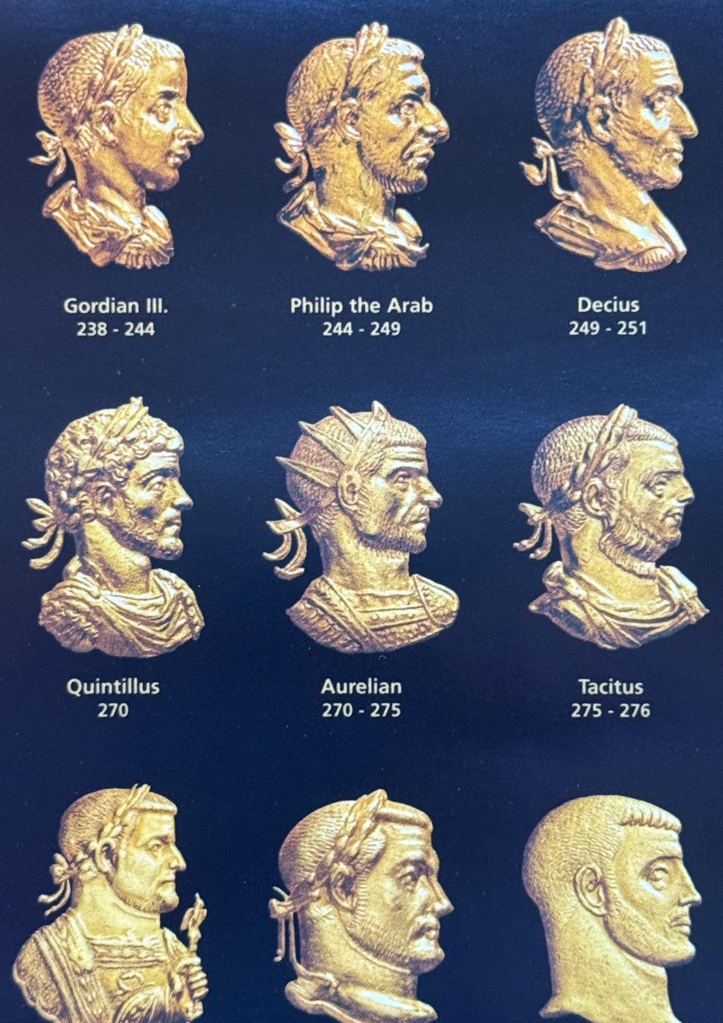 Roman Emperors from coinage poster A3 (29.7cm x 42cm) [REPA3]