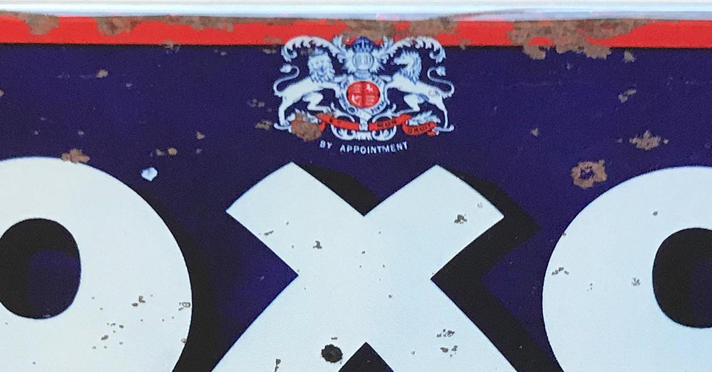 Aluminium Vintage Style Wall Sign - Oxo cube traditional sign 12x6 inch [OXO1]