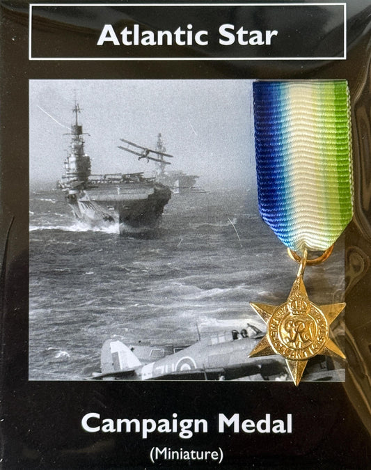 REPRODUCTION World War II WW2 Atlantic Star Miniature British War Medal 20mm [CMATS]