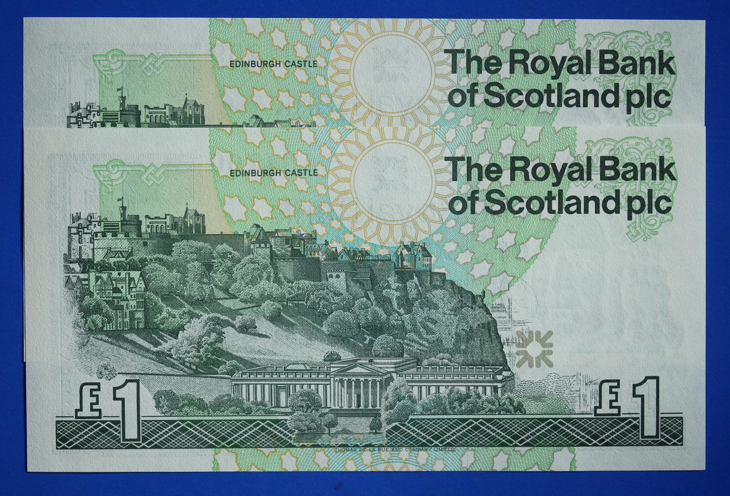 2 Royal Bank of Scotland plc One Pound Banknotes, Consecutive Numbers, Scottish Banknotes, Edinburgh Castle   [02/25 28104]