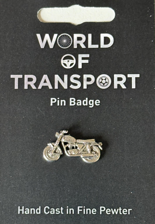 Classic Motorcycle Pin Badge - Pewter [WOTCMPIN]