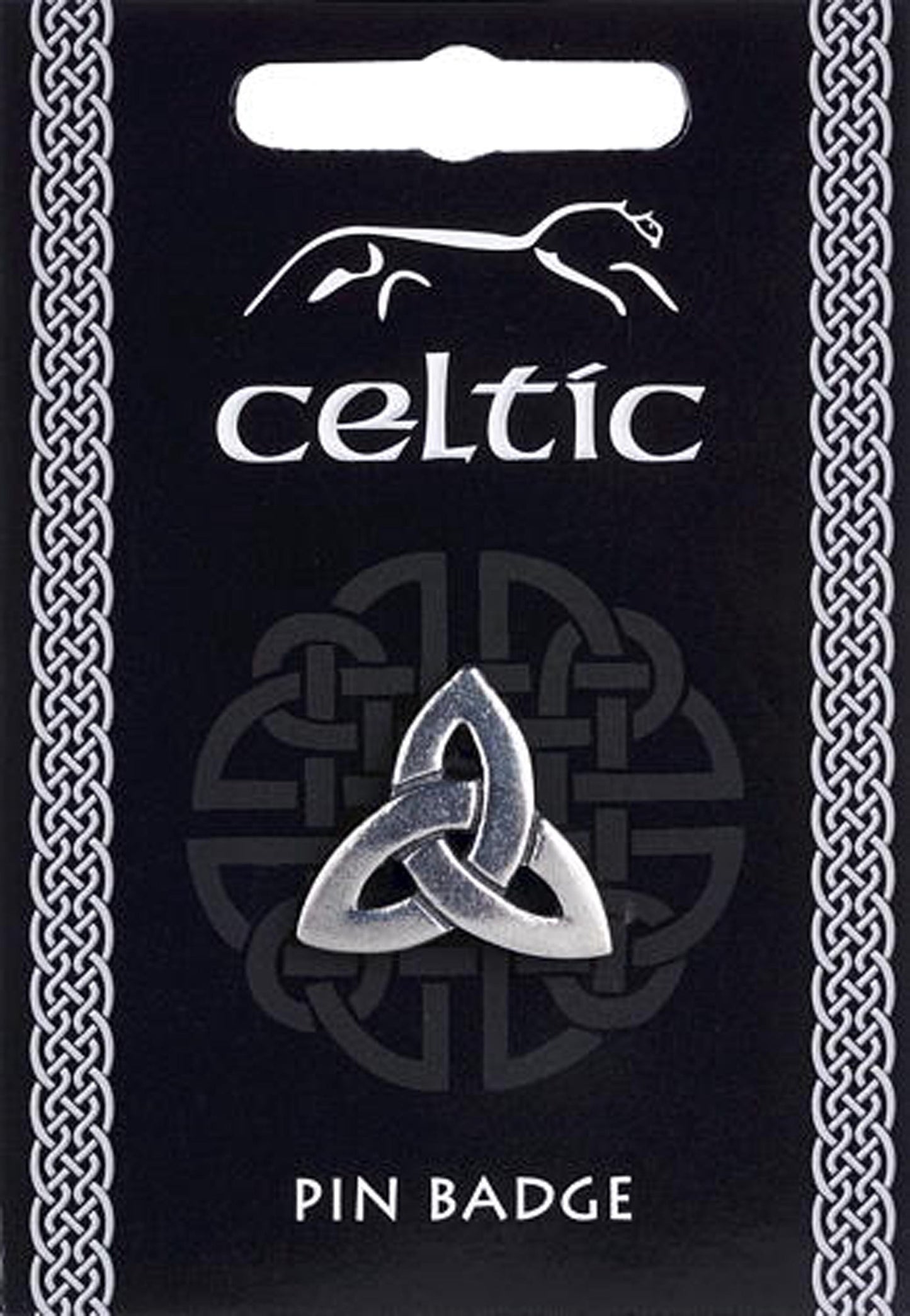 Pewter Celtic Irish Ireland Triquetra knot supplied on a pin with clasp, 20mm [CTKPPIN]