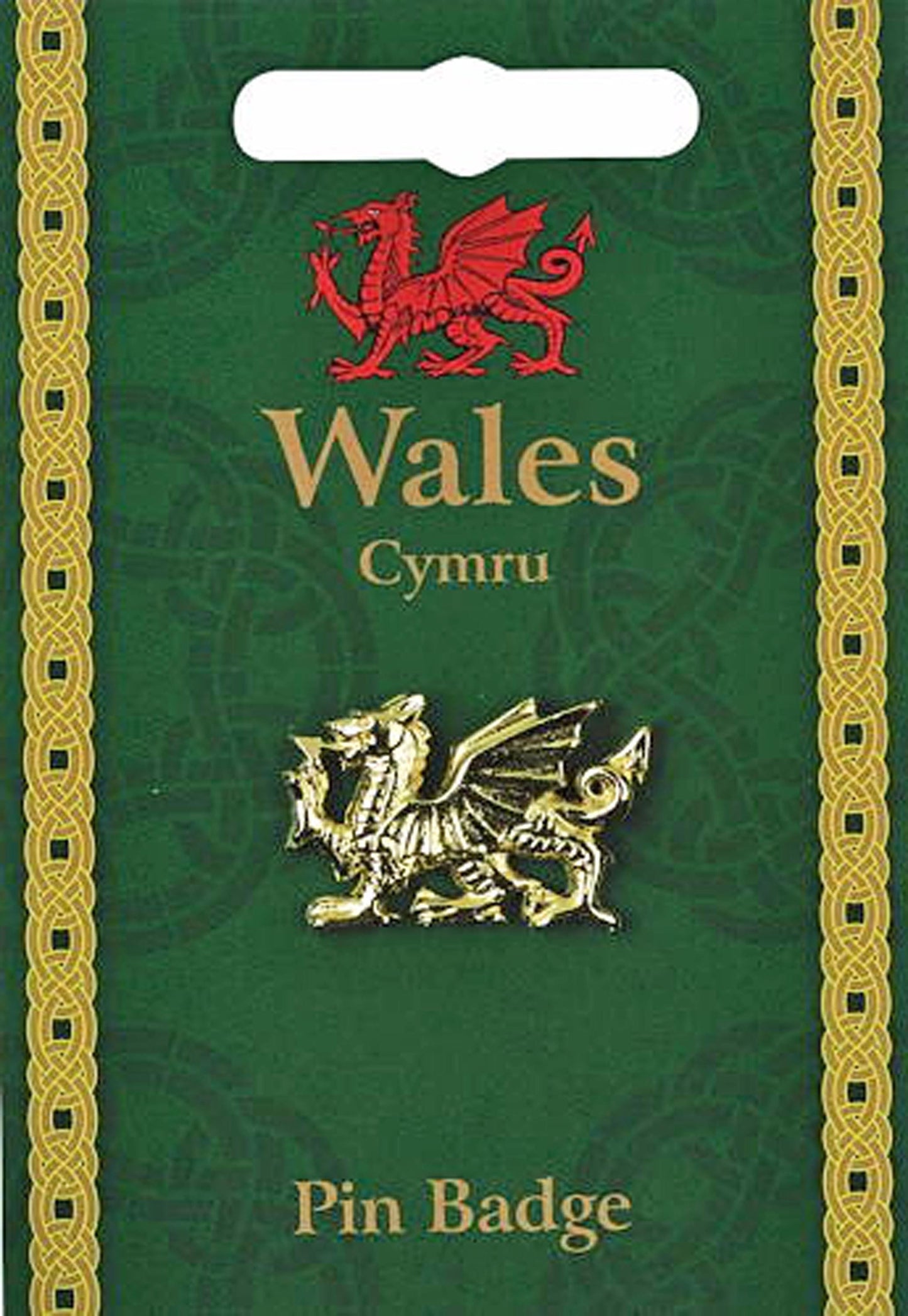 Welsh Dragon Pin Badge - Gold Plated, Wales Cymru *[WDGPIN]