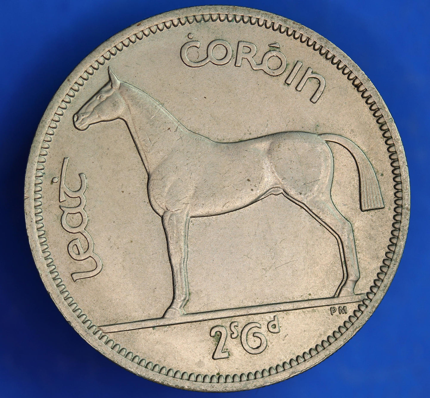 GENUINE 1967 Irish Half Crown 2/6 Ireland EIRE coin, Irish Hunter [03/25 32283]