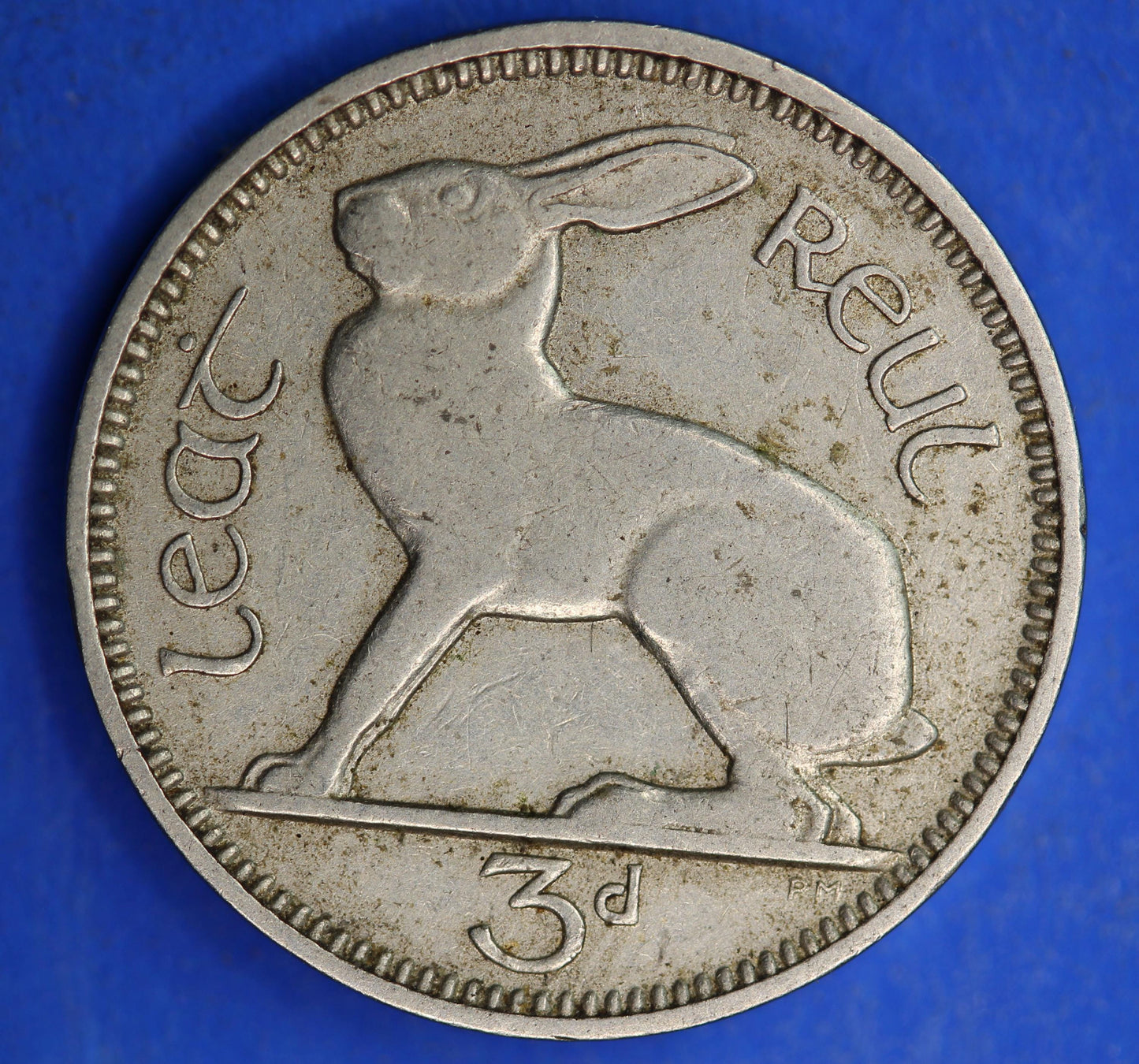 GENUINE 1933 Irish Threepences 3d Ireland EIRE, Irish Hare coin  [04/25 32450]