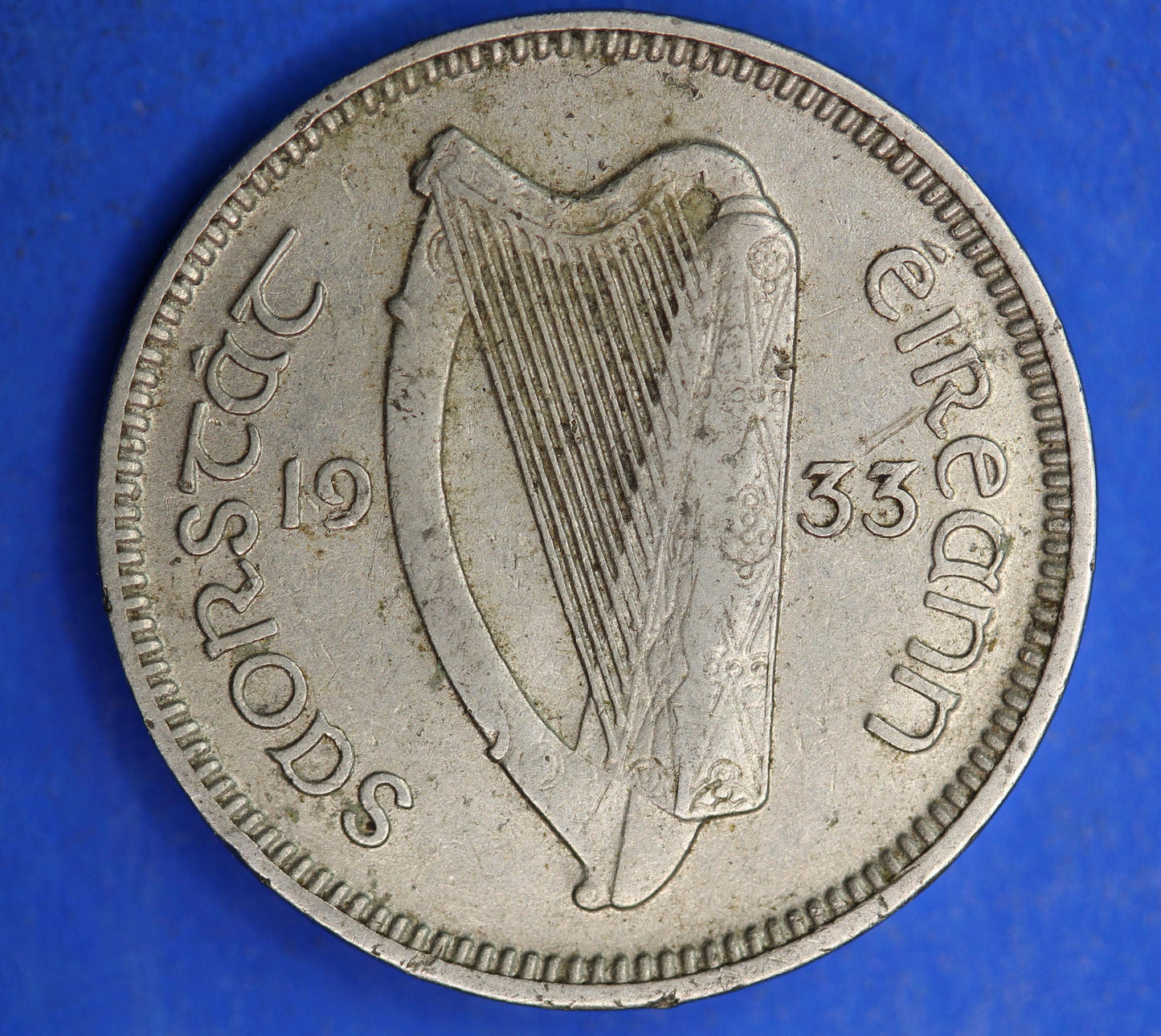 GENUINE 1933 Irish Threepences 3d Ireland EIRE, Irish Hare coin  [04/25 32450]