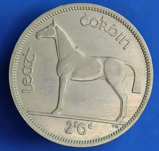 GENUINE 1962 Irish Half Crown 2/6 Ireland EIRE coin, Irish Hunter [04/25 32460]