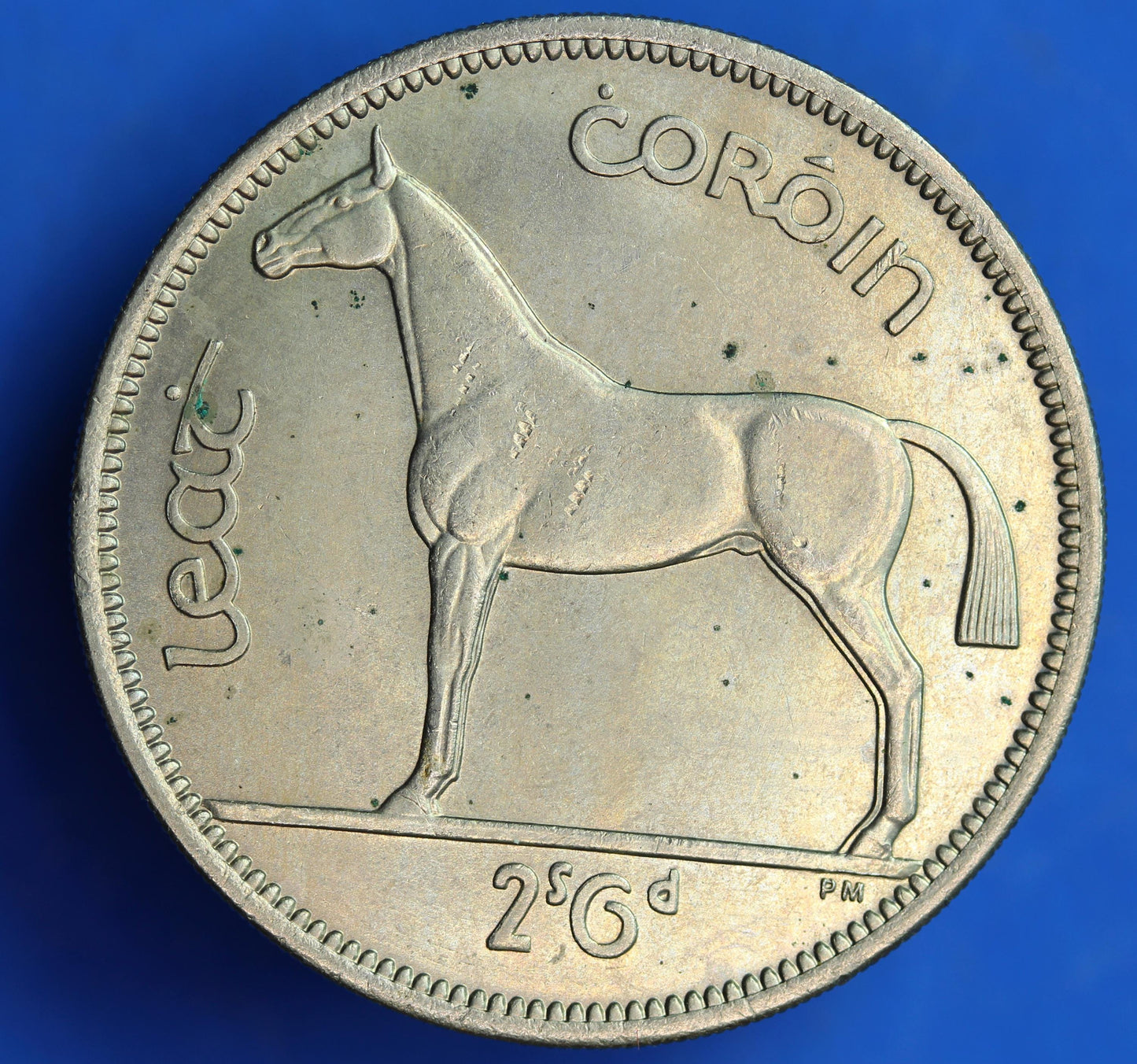 GENUINE 1955 Irish Half Crown 2/6 Ireland EIRE coin, Irish Hunter [04/25 32464]