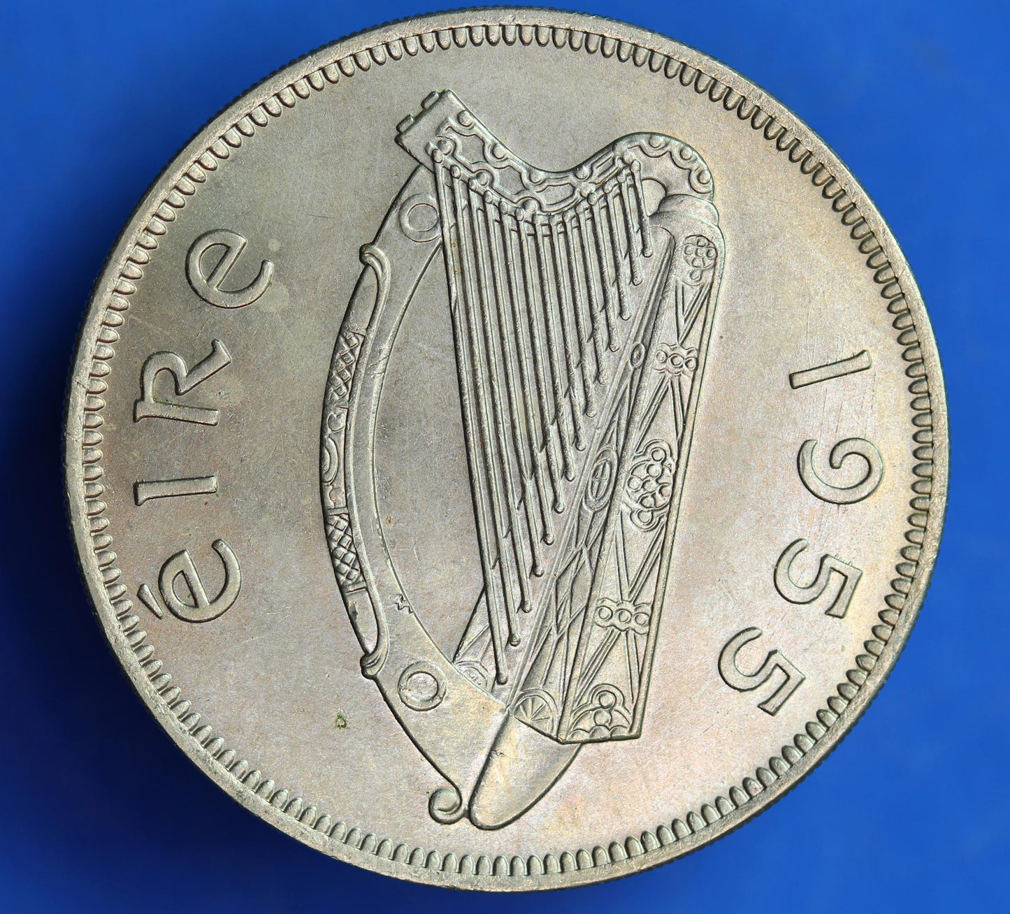 GENUINE 1955 Irish Half Crown 2/6 Ireland EIRE coin, Irish Hunter [04/25 32464]