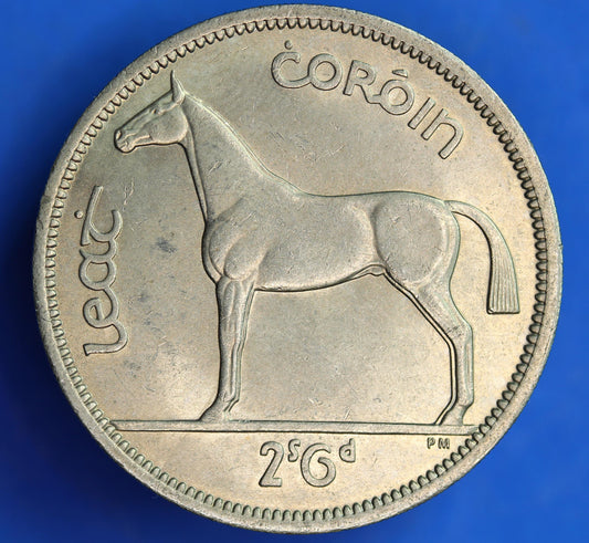 GENUINE 1967 Irish Half Crown 2/6 Ireland EIRE coin, Irish Hunter [04/25 32466]