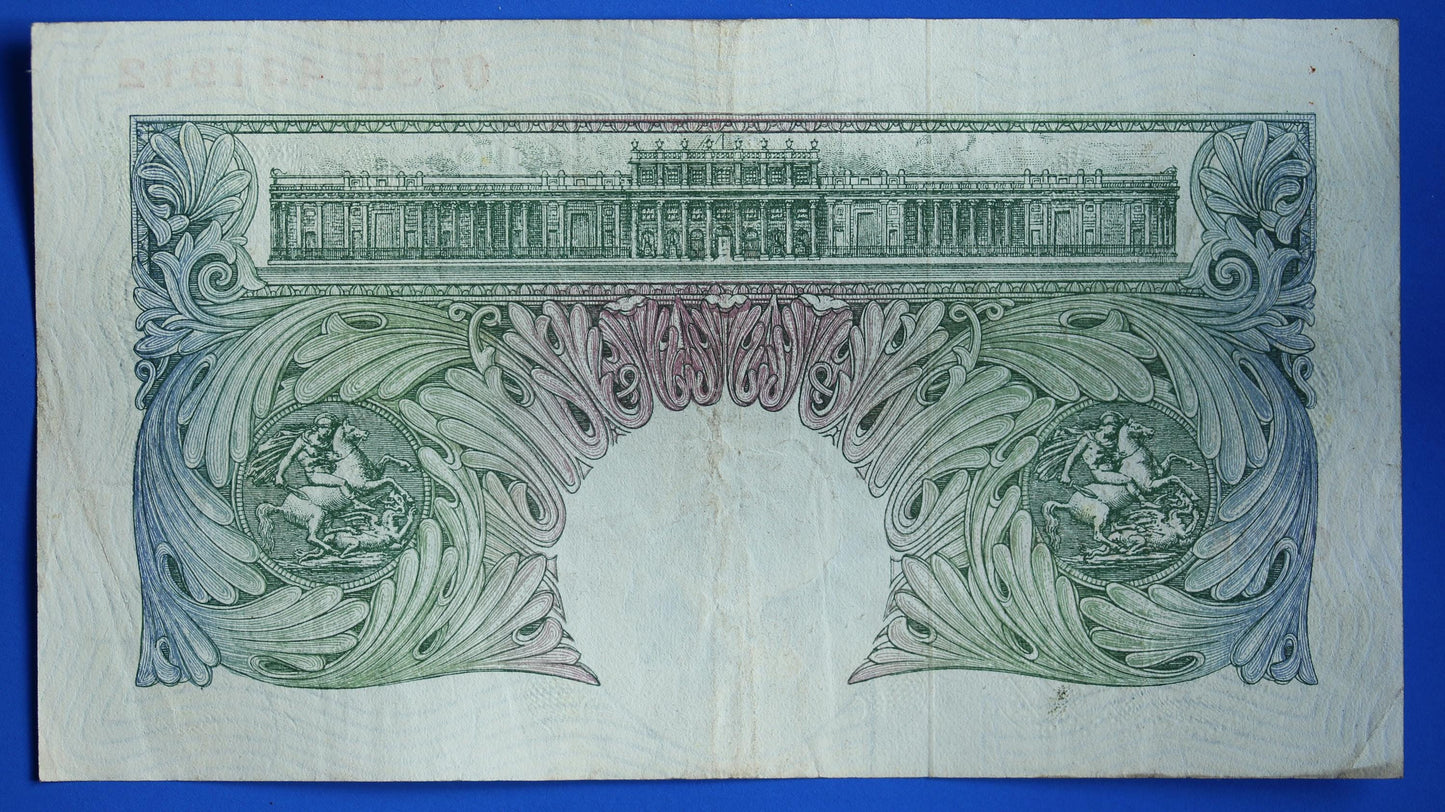 1955 Bank of England One pound 1 pound, O'Brien "O73K" banknote   [05/25 32529]