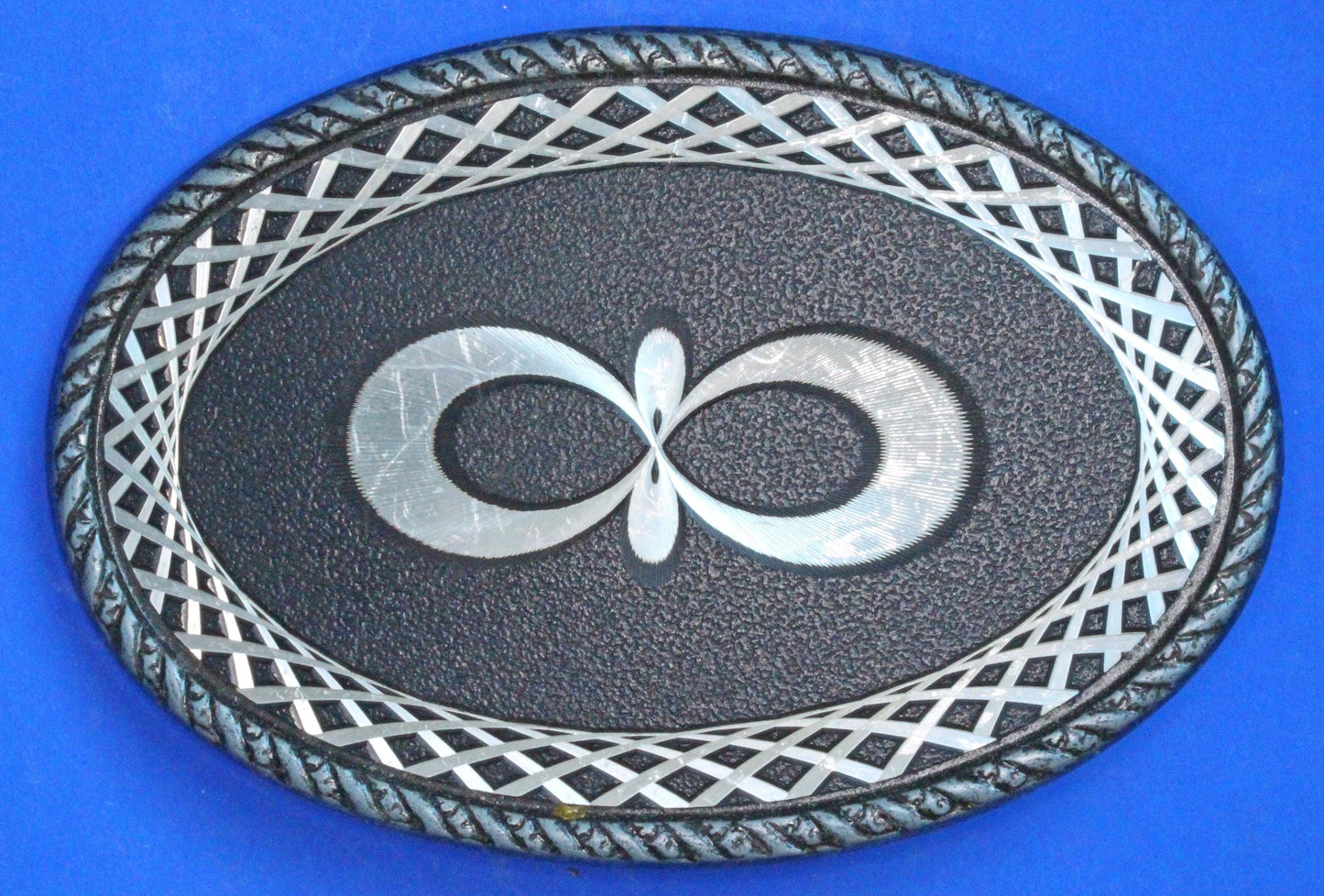 Vintage Laser Etched Abstract Belt Buckle Geometric, for 1 1/2 inch belt  [05/25 32346]